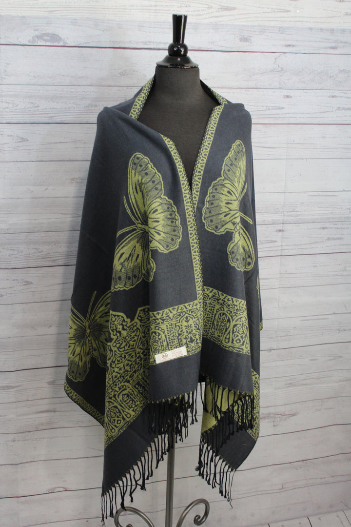 Butterfly Heavy Reversible Pashmina - Shopboutiquekarma