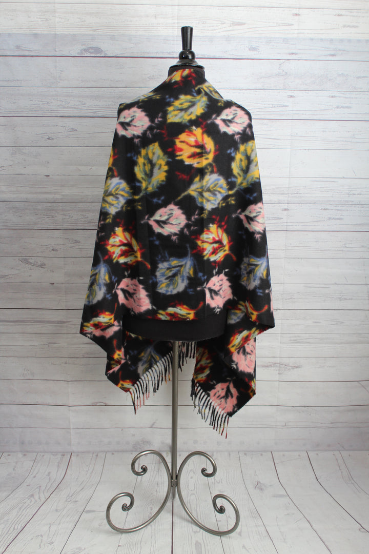 Multi Leaves Print Scarf - Shopboutiquekarma