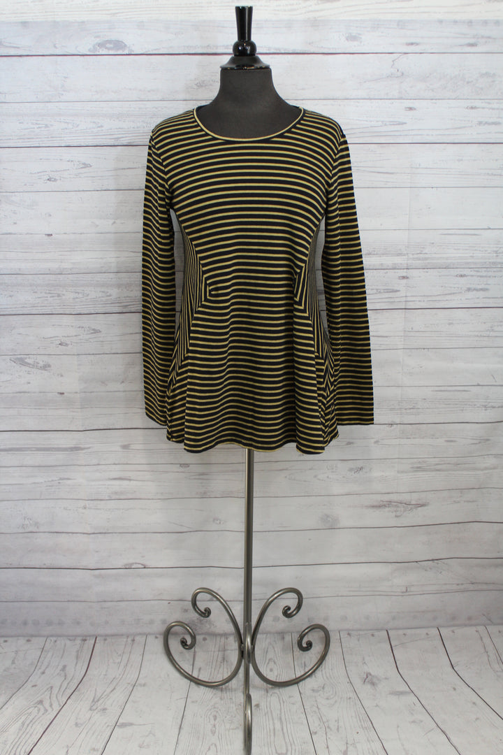 Cut Loose Navy Stripe Fleece - Diamond Inset Top IN STOCK - Shopboutiquekarma